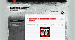 Desktop Screenshot of parkour-annecy-art-du-deplacement.com